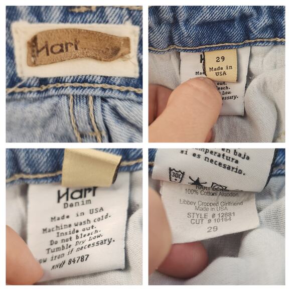 Hart Denim Jeans 29 Stone Wash Bleached Ripped Destroyed Distressed Preppy - Picture 16 of 16